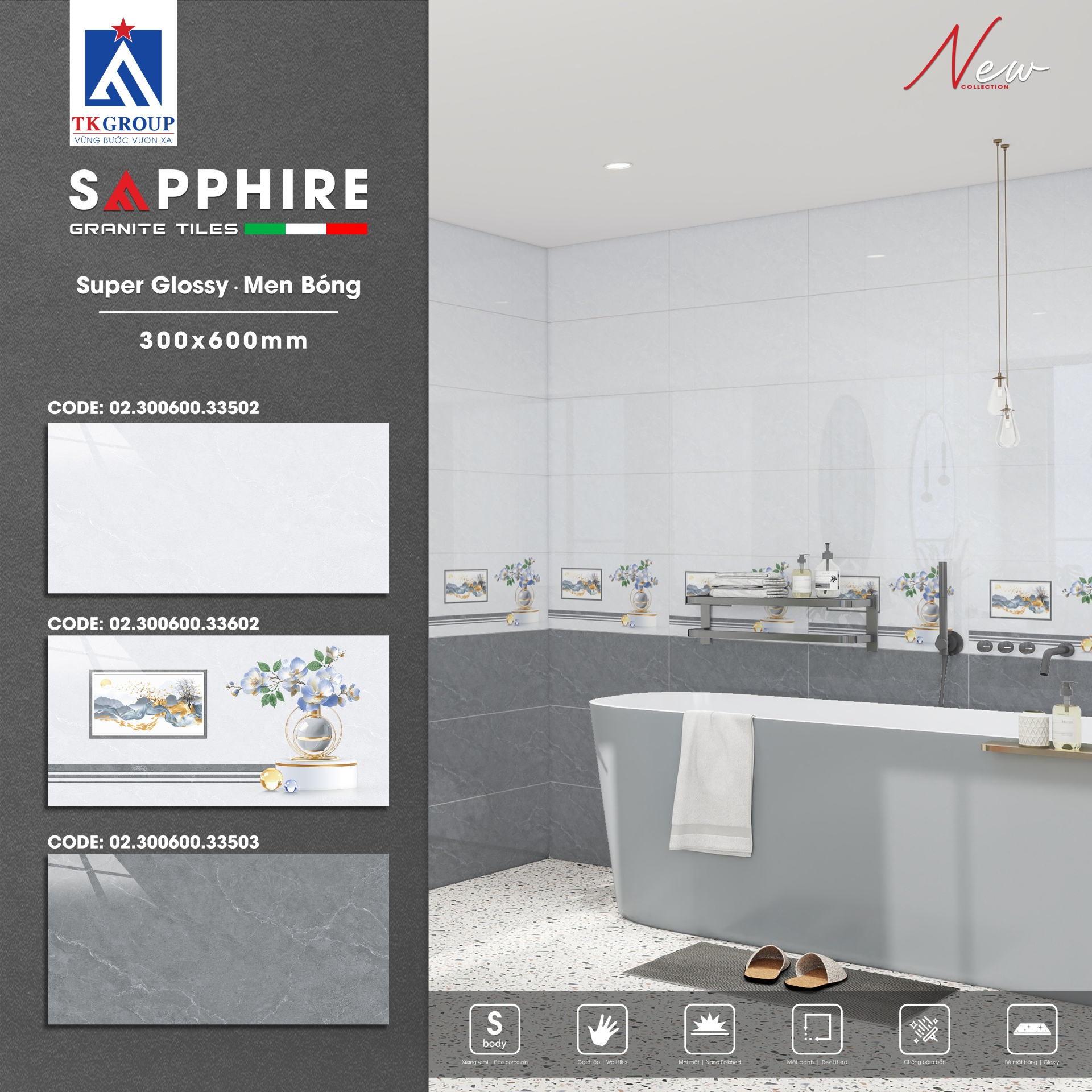 Gạch Porcelain - Elite 33502 - 33602 - 33503
